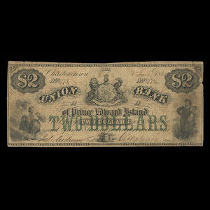 Canada, Union Bank of Prince Edward Island, 2 dollars : June 1, 1864