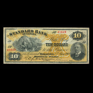 Canada, Standard Bank of Canada, 10 dollars : May 1, 1900