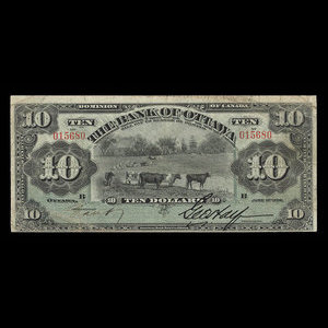 Canada, Bank of Ottawa (The), 10 dollars : June 1, 1906