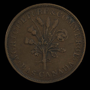 Canada, Dexter Chapin, 1 sou : 1838