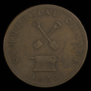 Canada, unknown, 1/2 penny : 1820