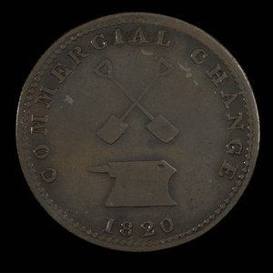 Canada, unknown, 1/2 penny : 1820