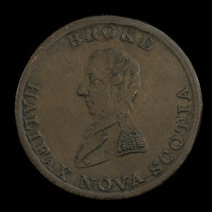 Canada, unknown, 1/2 penny : 1814