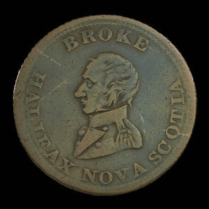 Canada, unknown, 1/2 penny : 1814