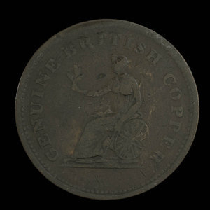 Canada, unknown, 1/2 penny : 1815