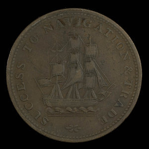 Canada, unknown, 1/2 penny : 1815