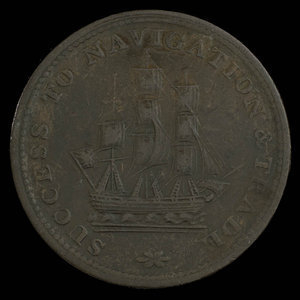 Canada, unknown, 1/2 penny : 1815