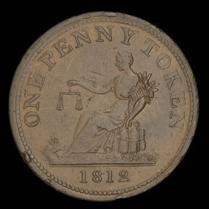 Canada, unknown, 1 penny : 1812