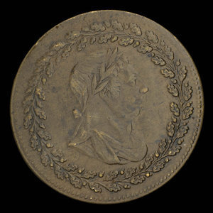 Canada, unknown, 1/2 penny : 1812