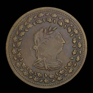 Canada, unknown, 1/2 penny : 1812