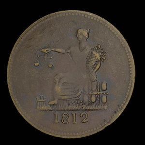 Canada, unknown, 1/2 penny : 1812