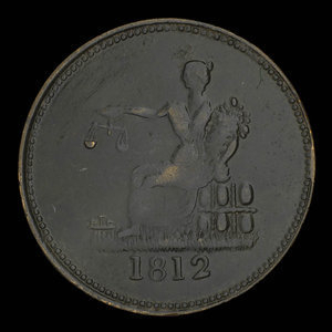 Canada, unknown, 1/2 penny : 1812