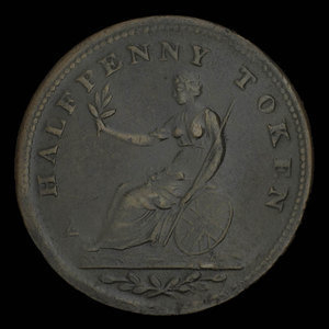 Canada, unknown, 1/2 penny : 1813