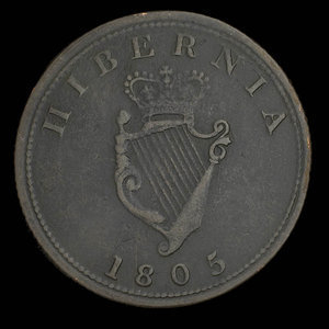 Canada, unknown, 1/2 penny : 1805