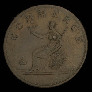 Canada, unknown, 1/2 penny : 1813