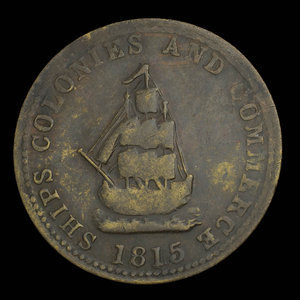 Canada, unknown, 1/2 penny : 1815