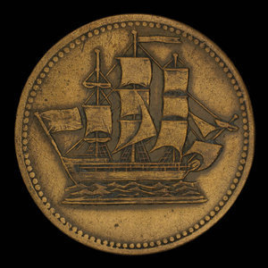 Canada, unknown, 1/2 penny : 1835