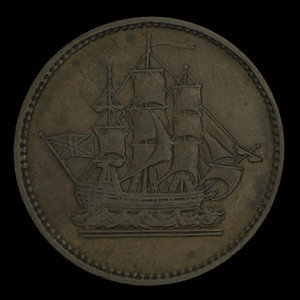 Canada, unknown, 1/2 penny : 1835