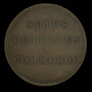 Canada, unknown, 1/2 penny : 1835