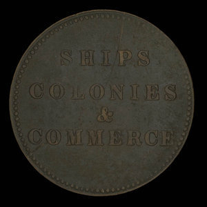 Canada, unknown, 1/2 penny : 1835