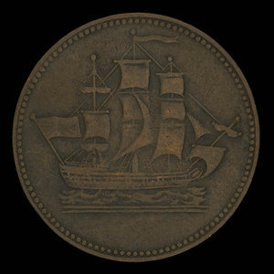 Canada, unknown, 1/2 penny : 1835