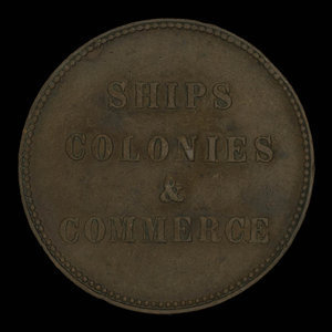 Canada, unknown, 1/2 penny : 1835