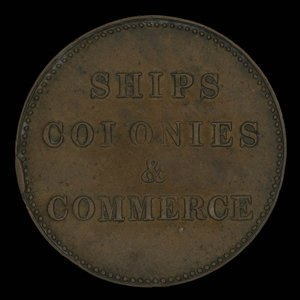 Canada, unknown, 1/2 penny : 1835