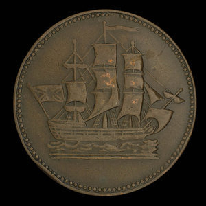 Canada, unknown, 1/2 penny : 1835