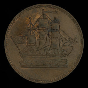 Canada, unknown, 1/2 penny : 1835