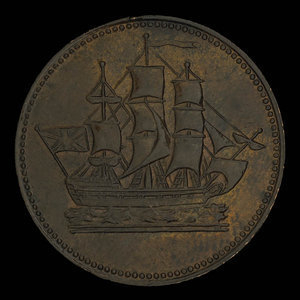 Canada, unknown, 1/2 penny : 1835