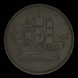 Canada, unknown, 1/2 penny : 1835