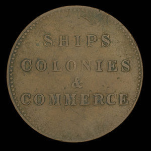 Canada, unknown, 1/2 penny : 1835