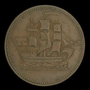 Canada, unknown, 1/2 penny : 1835