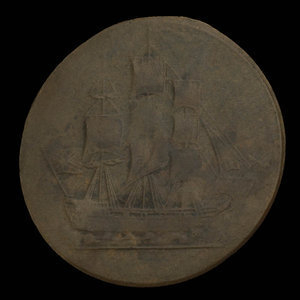 Canada, unknown, 1/2 penny : 1815