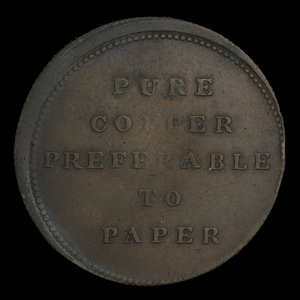 Canada, unknown, 1/2 penny : 1830