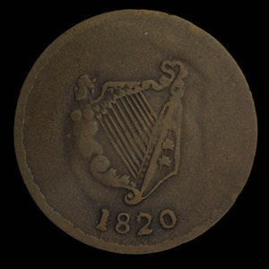 Canada, unknown, 1/2 penny : 1820