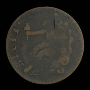 Canada, unknown, 1/2 penny : 1838