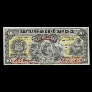 Canada, Canadian Bank of Commerce, 10 dollars : May 1, 1912