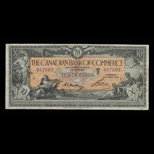 Canada, Canadian Bank of Commerce, 10 dollars : January 2, 1917