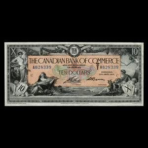 Canada, Canadian Bank of Commerce, 10 dollars : January 2, 1917