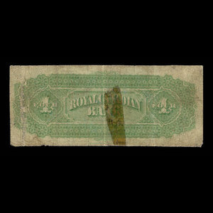 Canada, Royal Canadian Bank, 4 dollars : July 1, 1870