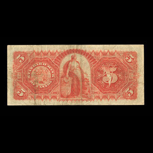 Canada, Standard Bank of Canada, 5 dollars : May 1, 1891