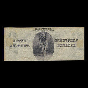 Canada, Bank of Brantford, 4 dollars : November 1, 1859