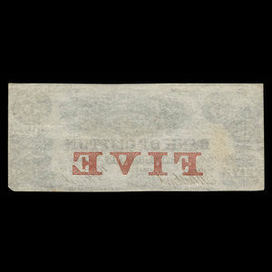 Canada, Bank of Clifton, 5 dollars : November 1, 1859