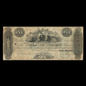 Canada, Bank of New Brunswick, 1 pound : June 1, 1849