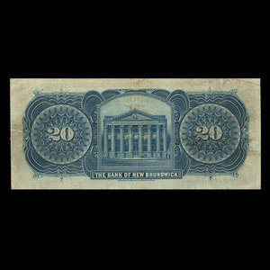 Canada, Bank of New Brunswick, 20 dollars : January 2, 1906