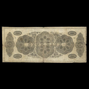 Canada, City Bank (Saint John), 5 shillings : July 16, 1836