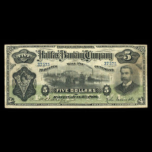 Canada, Halifax Banking Company, 5 dollars : July 2, 1896