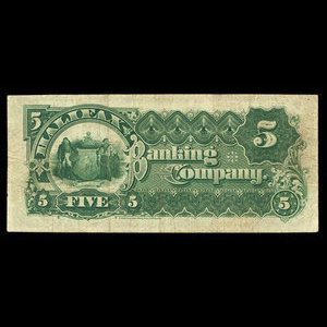 Canada, Halifax Banking Company, 5 dollars : July 2, 1896