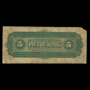 Canada, Pictou Bank, 5 dollars : January 2, 1882